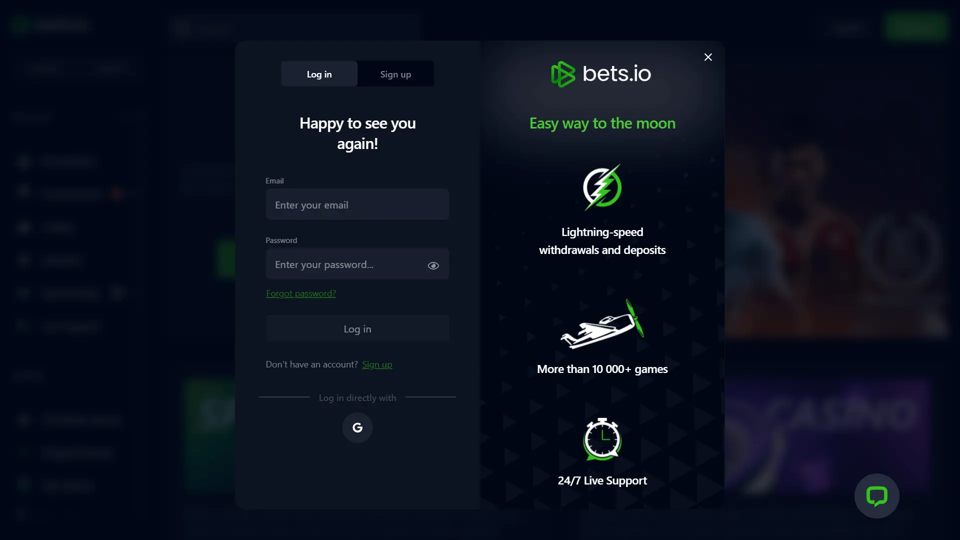 Bets.io Personal Area