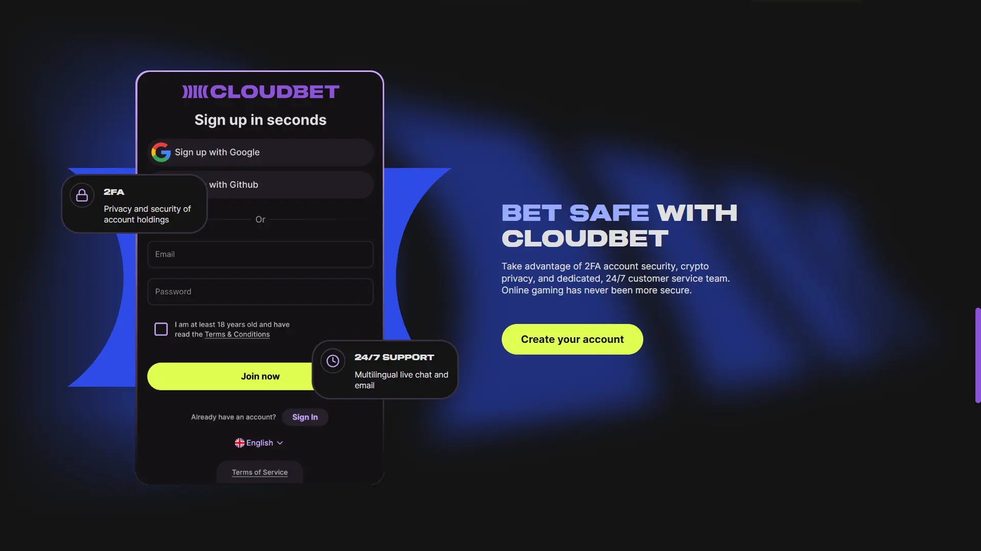 Cloudbet Registration