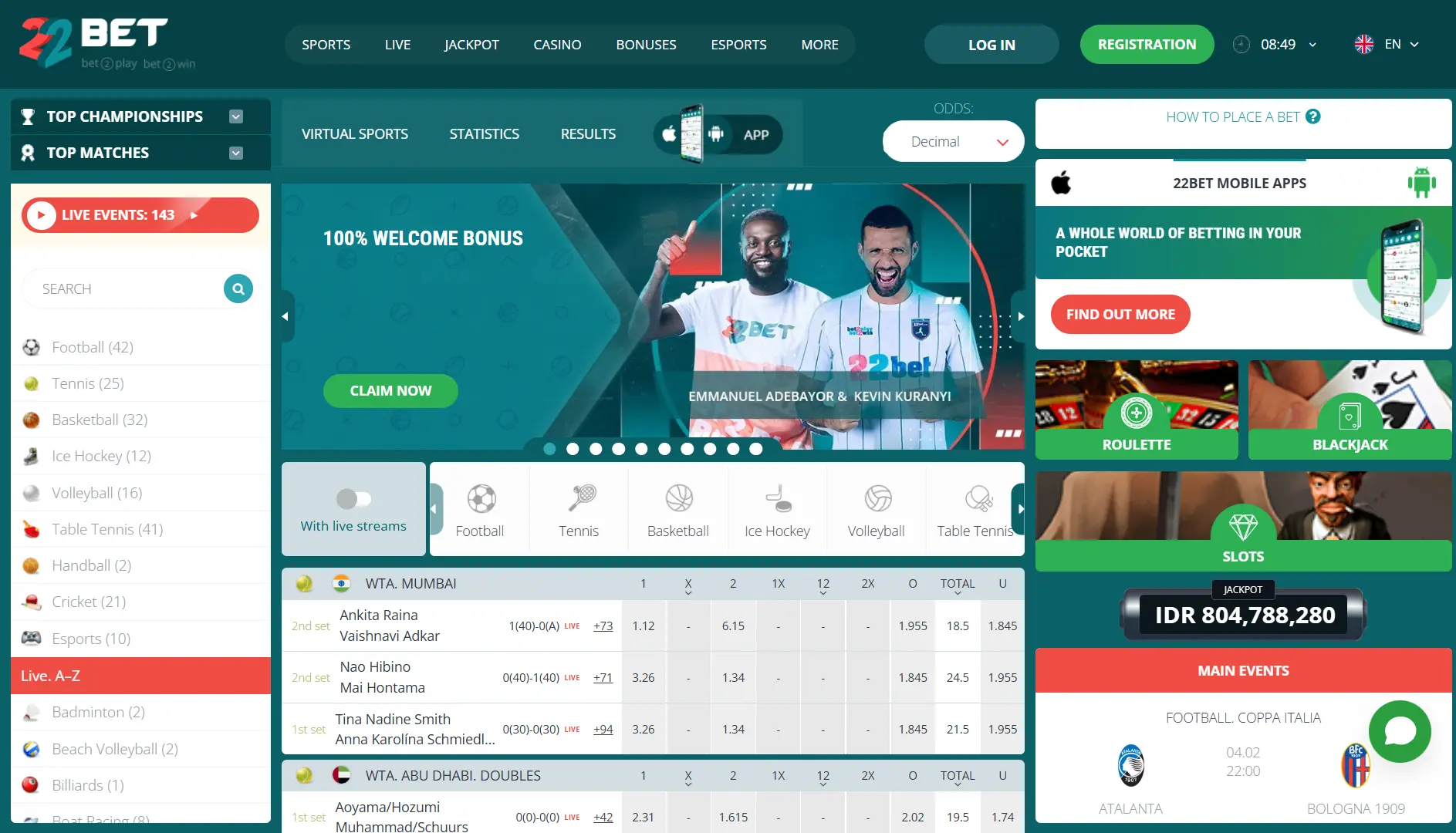 22Bet bookmaker review