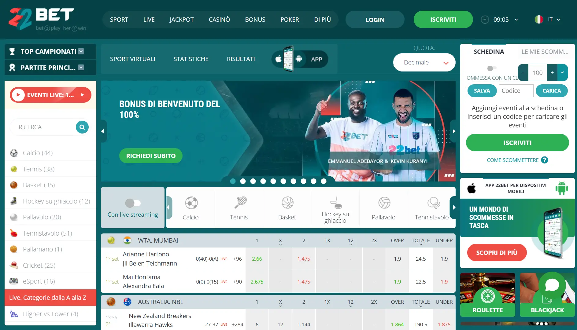 22Bet bookmaker review