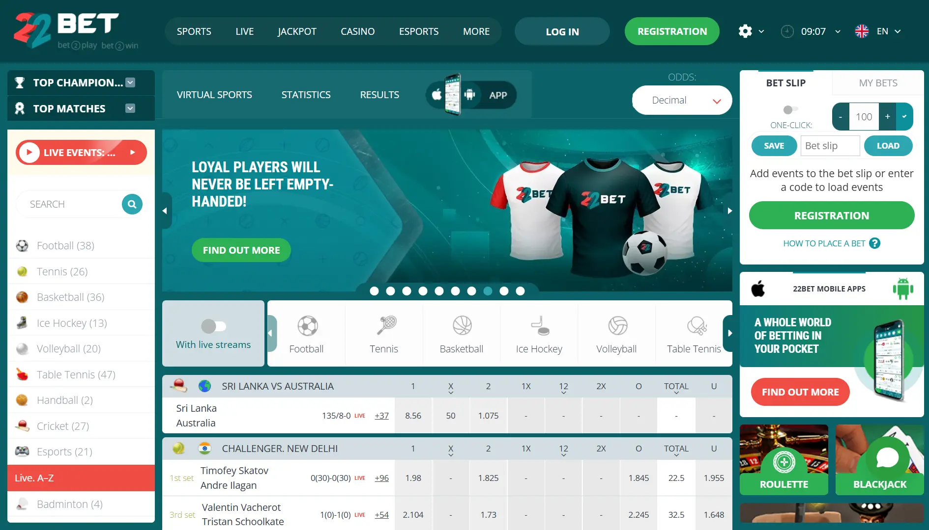 22Bet bookmaker review