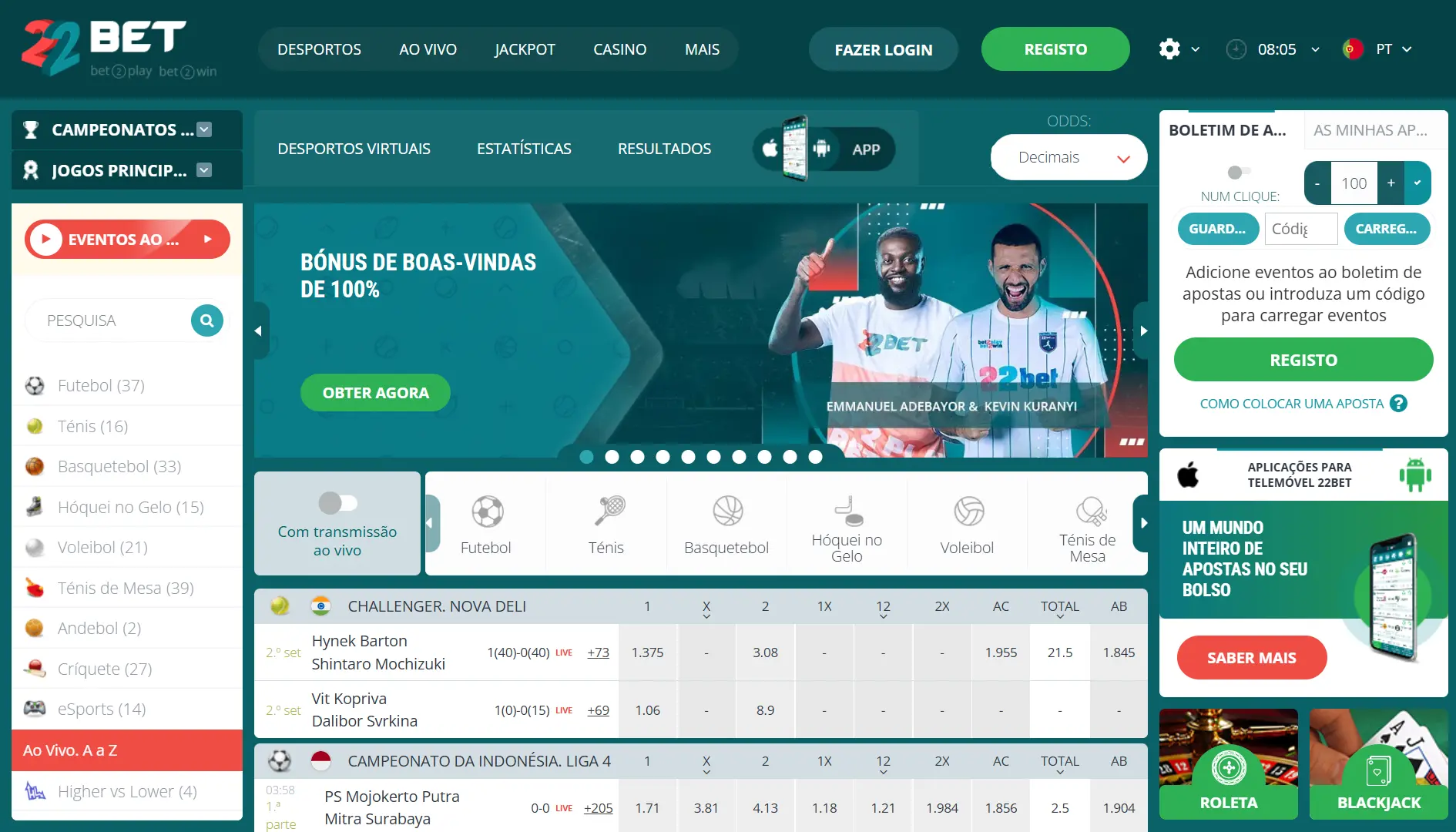 22Bet bookmaker review