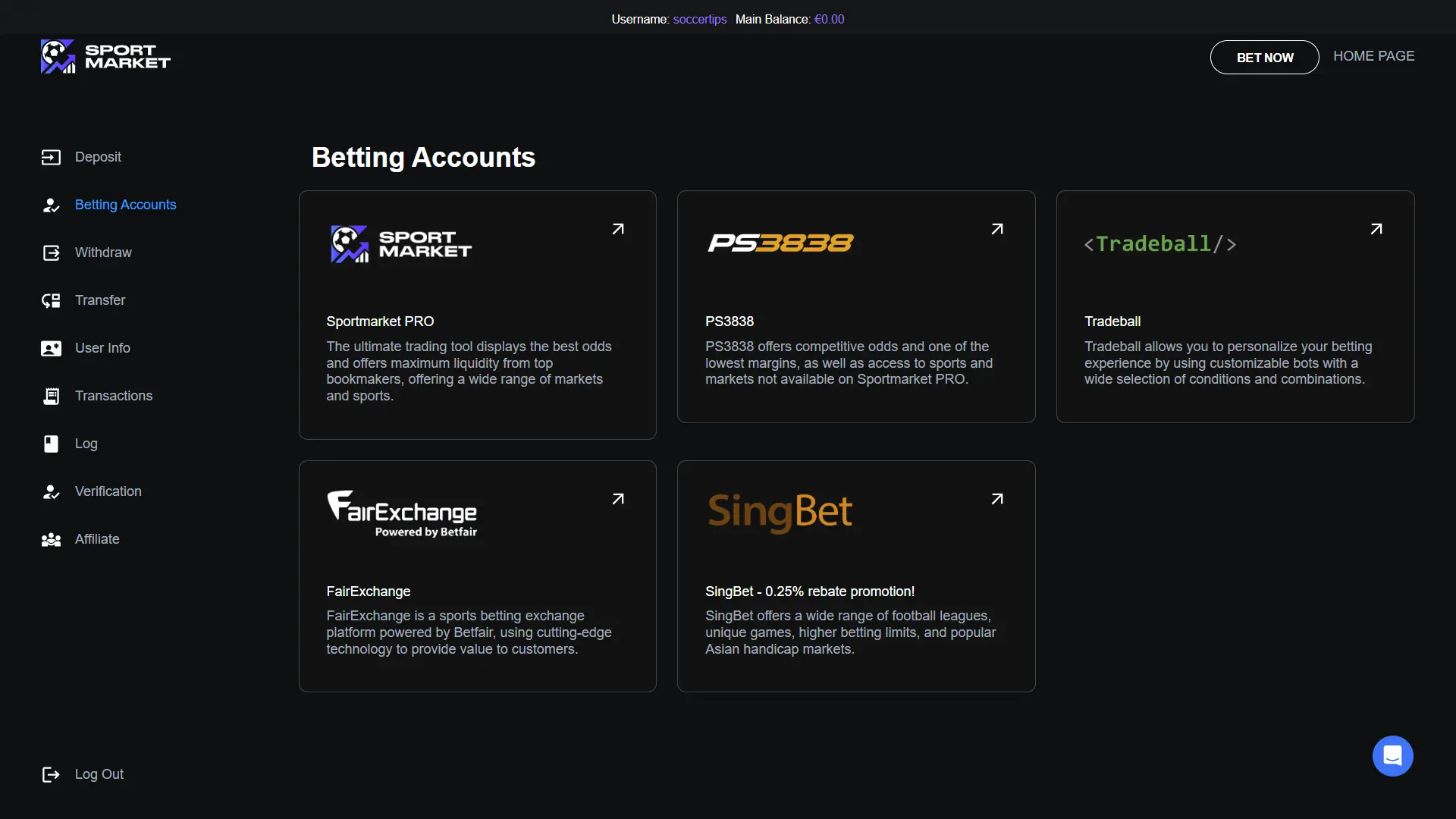 Sportmarket bookmakers